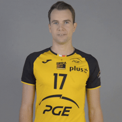Man In Yellow PGE Shirt GIF