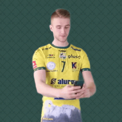 Man In Yellow Saturn Shirt Taking Selfie GIF