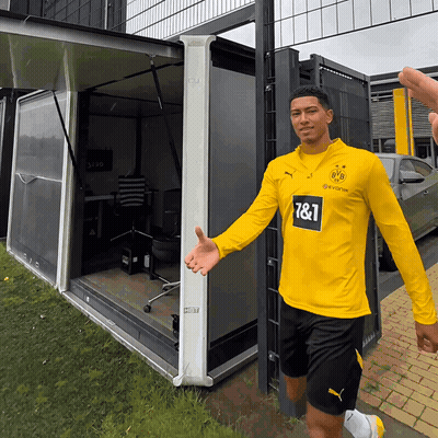 Man In Yellow Shirt 7 & 1 GIF