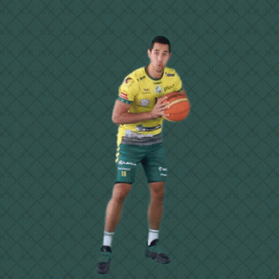 Man In Yellow Shirt And Green Shorts Number 18 GIF