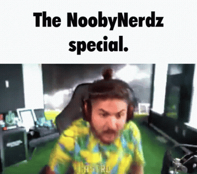 Man In Yellow Shirt And Headphones Nooby Nerdz Special GIF