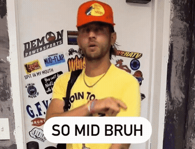 Man In Yellow Shirt And Orange Hat GIF