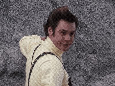 Man In Yellow Shirt And Suspenders GIF