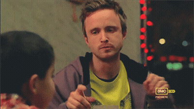 Man In Yellow Shirt At DMC Sign GIF