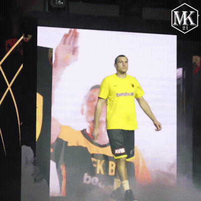 Man In Yellow Shirt BetShop GIF
