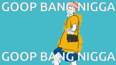 Man In Yellow Shirt Dancing Goop Bang Nigga GIF