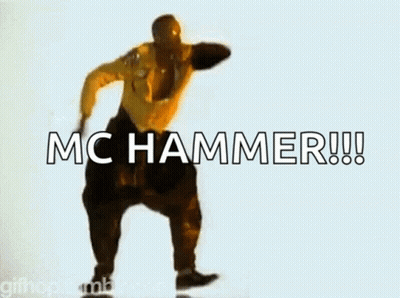 Man In Yellow Shirt Dancing MC Hammer GIF