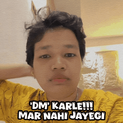 Man In Yellow Shirt Dm Karle Mar Nahi Jayegi GIF