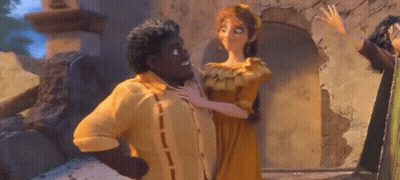 Man In Yellow Shirt Hugging Woman Yellow Dress GIF