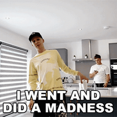 Man In Yellow Shirt I Went And Did A Madness GIF