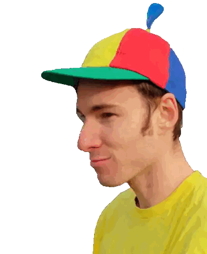 Man In Yellow Shirt Making Funny Face Sticker