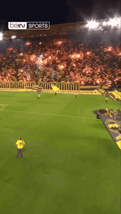 Man In Yellow Shirt On Soccer Field Bein Sports Banner GIF