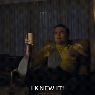 Man In Yellow Shirt Pointing Saying I Knew It GIF