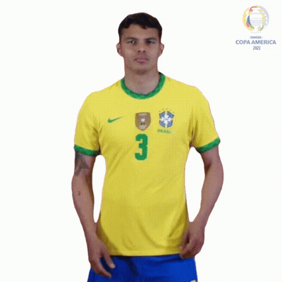 Man In Yellow Shirt Saying Brasil GIF