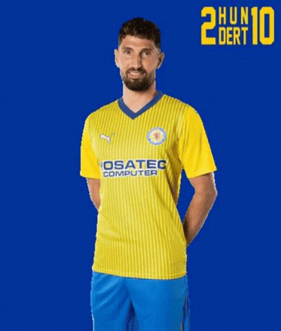 Man In Yellow Shirt Saying Osatec Computer GIF