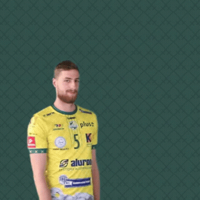 Man In Yellow Shirt Saying Plus GIF