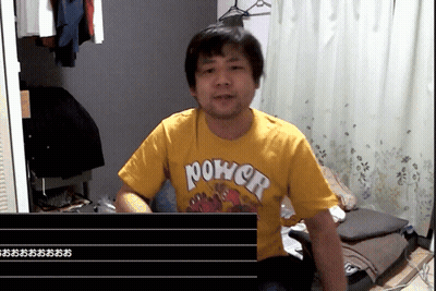 Man In Yellow Shirt Saying Power GIF