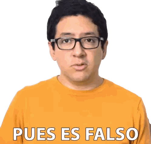 Man In Yellow Shirt Saying Puedes Es Falso Sticker