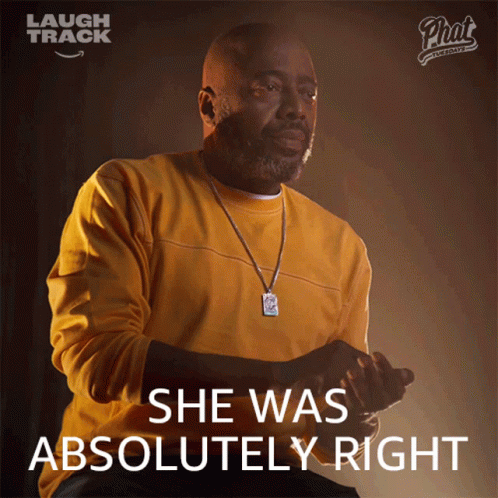 Man In Yellow Shirt Saying She Was Absolutely Right GIF