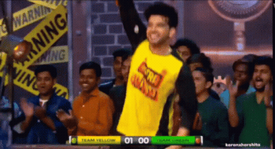 Man In Yellow Shirt Saying Team Yellow GIF