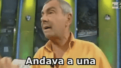 Man In Yellow Shirt Says Andava A Una GIF