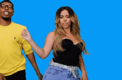 Man In Yellow Shirt Standing Next To Woman GIF