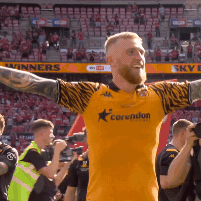 Man In Yellow Shirt With Corendon Electrics GIF