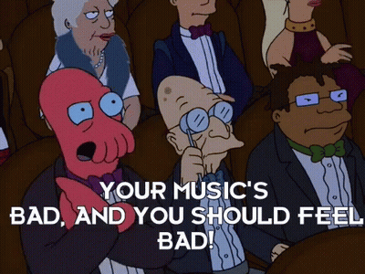 Man In Yellow Shirt With Follow @KingBlitzMusic GIF