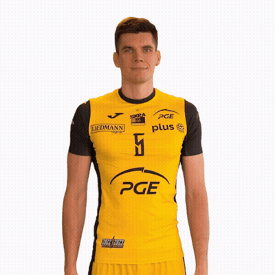 Man In Yellow Shirt With PGE Plus GIF