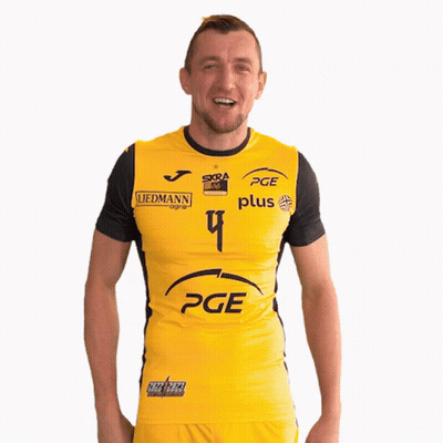 Man In Yellow Shirt With Pge Plus GIF