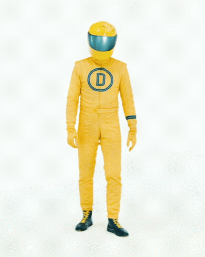 Man In Yellow Suit Dancing In Front Of Jackpot Sign GIF