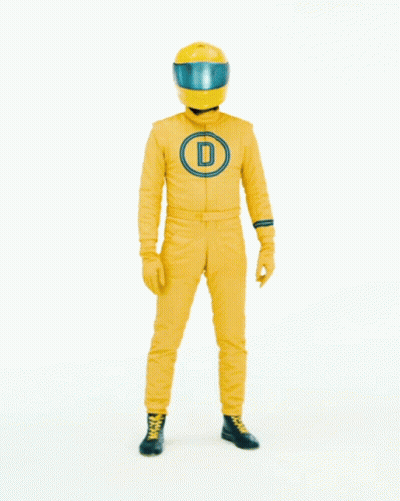 Man in Yellow Suit With Helmet Saying Good Job