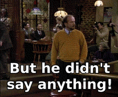 Man In Yellow Sweater Saying But He Didn't Say Anything GIF