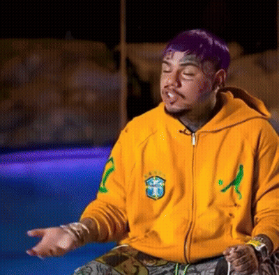 Man In Yellow Sweatshirt With Letter T GIF