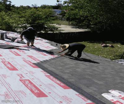 Man In Yellow Vest In Front Of Building Under Construction GIF