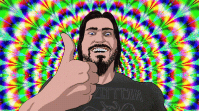 Man In Zeppelin Shirt Thumbs Up GIF