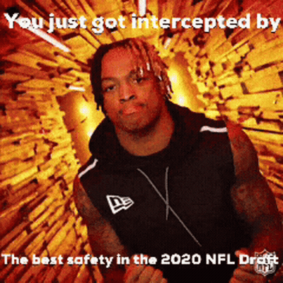 Man Intercepted By Best Safety In 2020 NFL Draft GIF