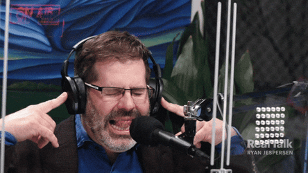 Man Is Stubborn Covering His Ears GIF