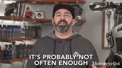 Man 'It's Probably Not Often Enough' In Garage GIF