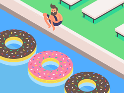 Man Jump Into The Hole Of Donuts GIF