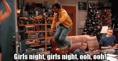 Man Jumping Girls Night Ooh Ooh GIF
