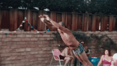 Man Jumping Into Pool GIF