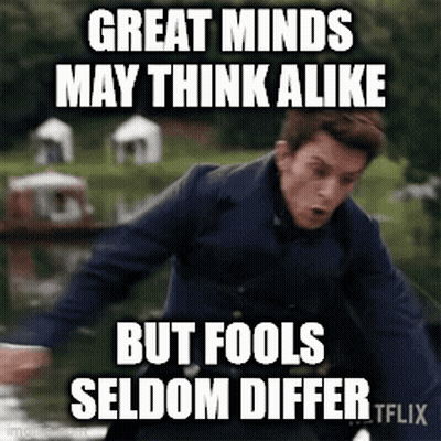 Man Jumping Into Water Great Minds May Think Alike But Fools Seldom Differ GIF