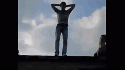 Man Jumping Of Building Russian Dance GIF