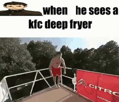 Man Jumping Off Balcony Into River GIF