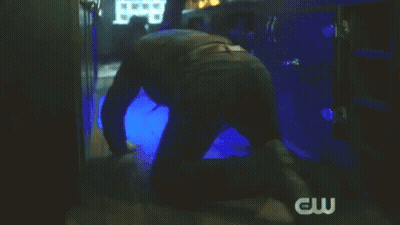 Man Jumping Over Bar With CW Logo GIF