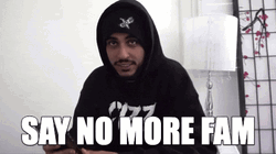 Man Just Say No More Fam GIF