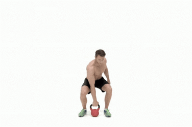 Man Kettlebell Snatch Loop GIF