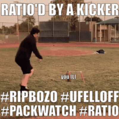 Man Kicking Ball Ratio'd By Kicker GIF