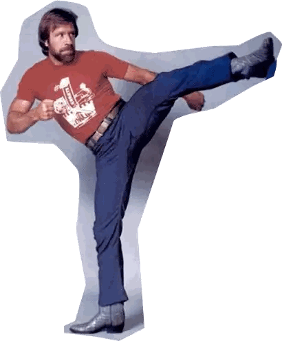 Man Kicking Leg In Karate T-Shirt Sticker